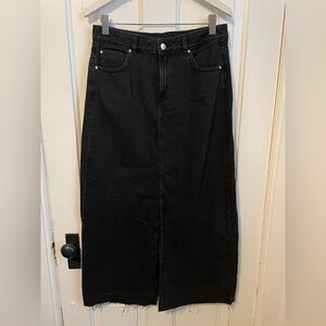NWOT Black Denim Jean Skirt